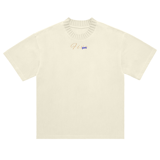 "University"  Knitted Round Neck T-Shirt